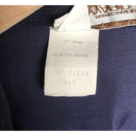 VTG MONTGOMERY WARD Jacket Sz L (42") Blue Pointy Collar USA 70s Pockets Button - Picture 6 of 16